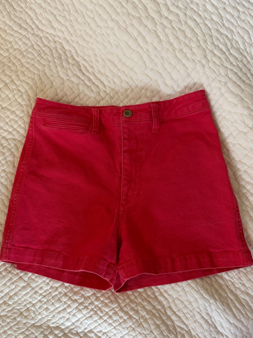 Women’s Red High-Rise Shorts